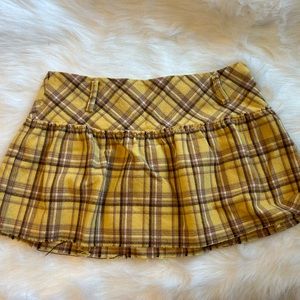Plaid mini skirt